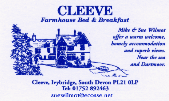 Cleeve, Farmhouse Bed and Breakfast, B&B Accommodation, Ivybridge, Devon